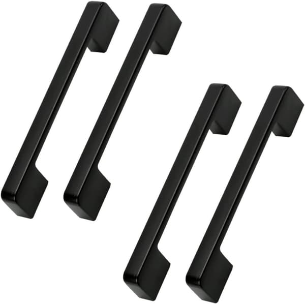 Møbelgreb, 12 stk. sort, 96 mm centerafstand, 10,5x1,2x2,2 cm, til køkkenskab
