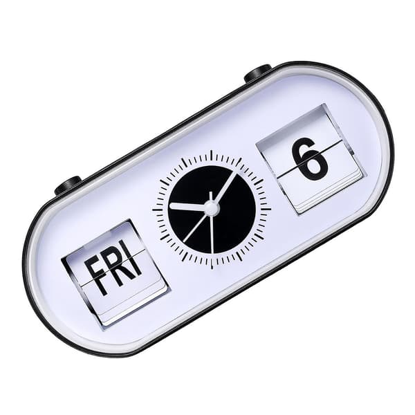 Tyst modern manuell flip väckarklocka med kalenderfunktion för heminredning_jar