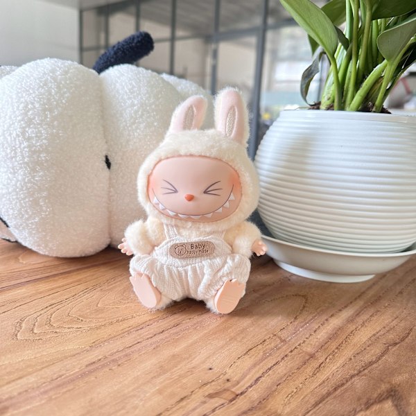 Labubu Vaatteet ja Asusteet Ylellinen Design, Vain, Nukkeja Ei Sisälly, Labubun Alkuperäinen Vaatesetti La Bubu Nukeille_qd Beige BABY overalls