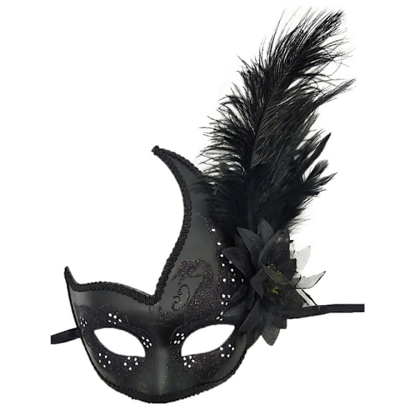 Blonde Maskerade Ball Maske Bursdagsball Bryllupsfest black1