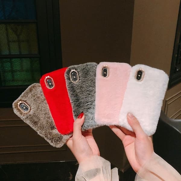 iPhone 7/8 Plus - Deksel/Mobilskall - Fluffy Pels_jar Rosa pink