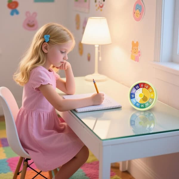 Timer - Visuell Nedräkning 60 Minuters Klocka Kök Pomodoro Tyst Tidsstyrning för Träning, Studier, Hantering, Matlagning 10.3*10.3*4.5 cm Grön_yu