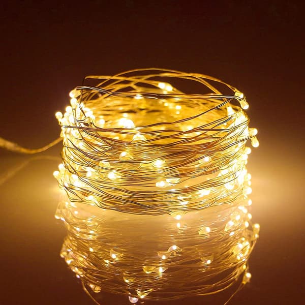 LED-slinga, batteridriven koppartråd stjärnformade ljusslingor _jar