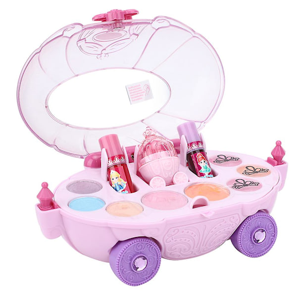 Prinsesse Makeup Legetøjs Sæt til Børn Piger - Mini Ikke-Giftig Bil Kosmetik (S22739)