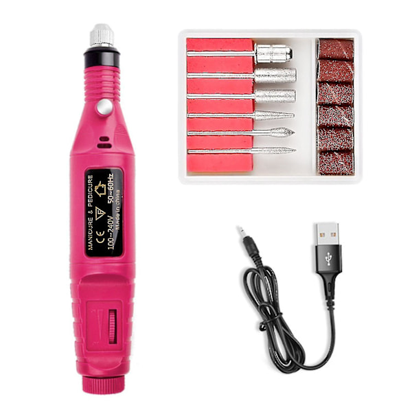 Elektrisk neglefil for tykke tånegler, manikyr- og pedikyrsett, profesjonell, ny