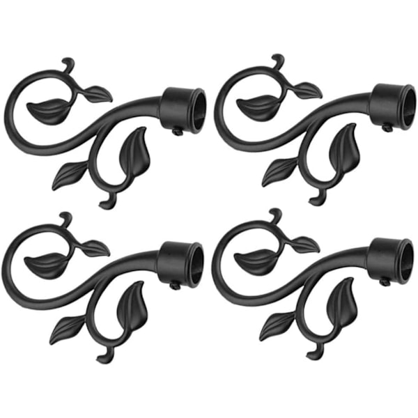 4 stk gardin dekorative 4 stk gardin dekorative stang/stang endeknotter ender hoder lokk stang kit svart, gardinstang dekorasjon tilbehør, gardin