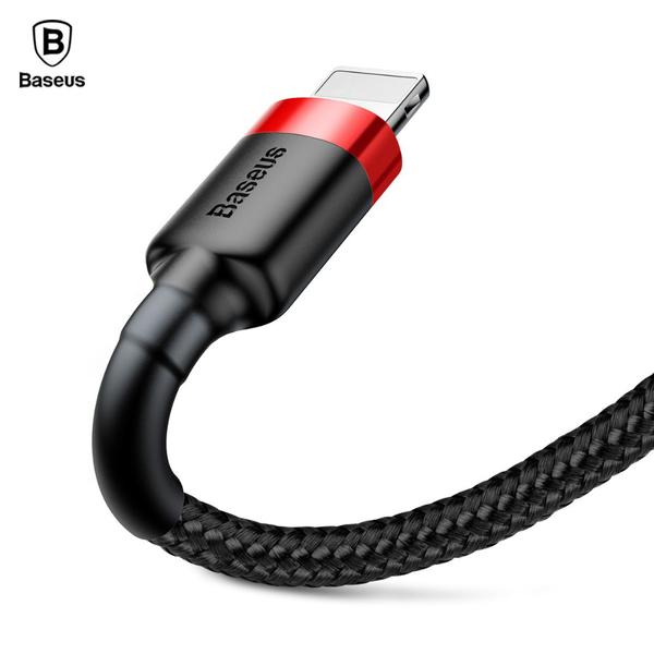 2 m Baseus kabel iphone svart med röd