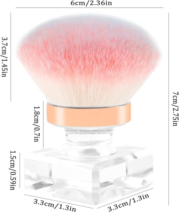 1 stk. (Rosa4) Neglebørste, Neglebørste, Manicure Makeup Børste