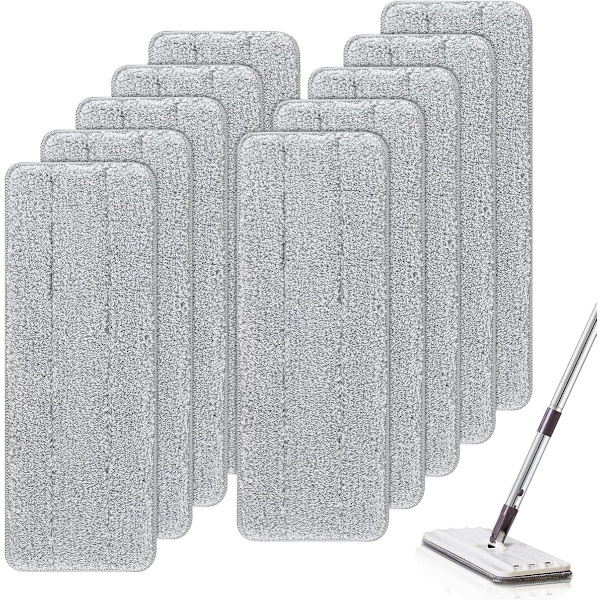 Moppdynor - 10 stycken - Mopprefiller - Moppar - Vått och torrt för hemstädning - Viskosmopp