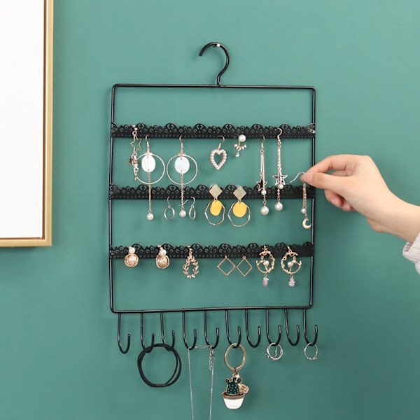 Väggmonterad Smyckesorganisatör Hängande Hållare Halsband Display one size