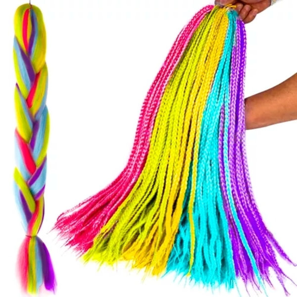 Jumbo Braid / Lisäkehiusletti - 60 cm MultiColor_jar MultiColor Multifärg