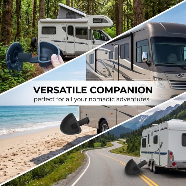 RV Vandtank Påfyldningstragt, 3D Design, Sammenfoldelig Med Overløbsbeskyttelse, Til Campingvogne, Sort, 1 Styk
