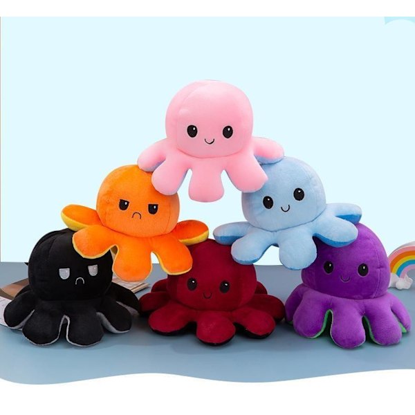 Dubbelsidig vändbar bläckfisk plyschleksak, Reversible Octopus