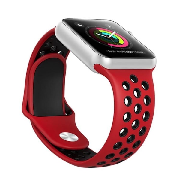 Apple Watch 4 - 44mm - HUTECH Stilrent Silikonarmbånd Lila/Grønn Lila/Grön m