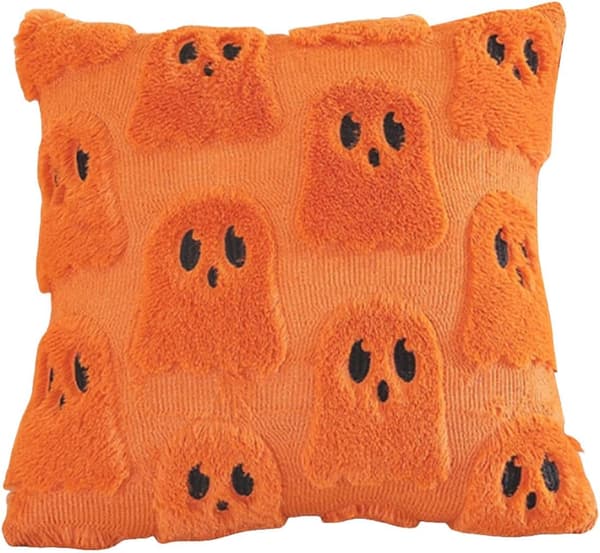 2-pak græskarkuddebetræk 45x45 cm. Bløde efterårs- og halloweenpynt til sofa, seng og bil.—jarx Färg	b