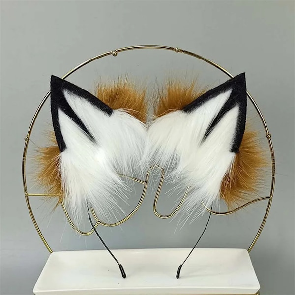 Kultainen punainen susi kettu animaatio eläin korvat peto KC häntä susi korvat kissa korva panta mukautettu COSPLAY Only tail