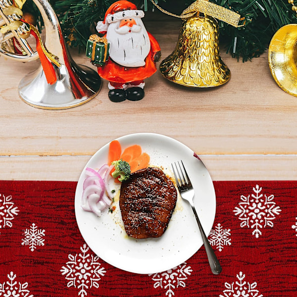 Julebordstablett Snøfnugg Snømann Bordløper til Jul