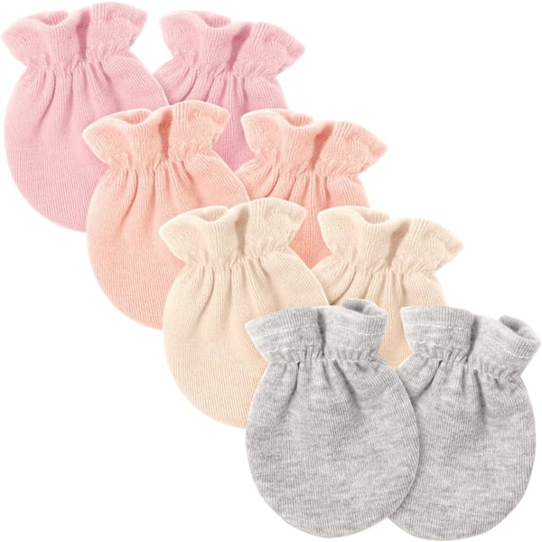 Nyfødte Baby Vanter - Bomuld No-Scratch Handsker til Spædbørn 0-6 Måneder Sets of baby mittens MT04-08