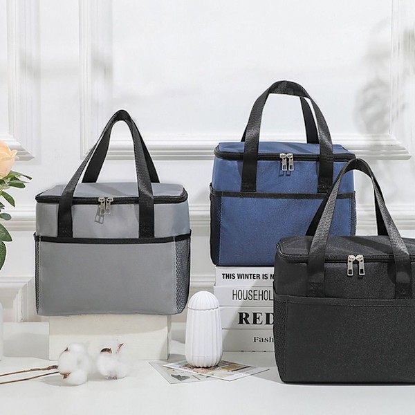 8L Isolert Termisk Bag Kjølebag Lunsjveske BLÅ blue