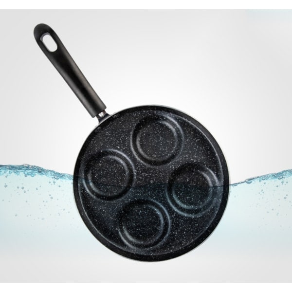 Fyra-koppars äggpanna, Maifan sten non-stick panna, multifunktionell omelettpanna, kompatibel med alla värmekällor
