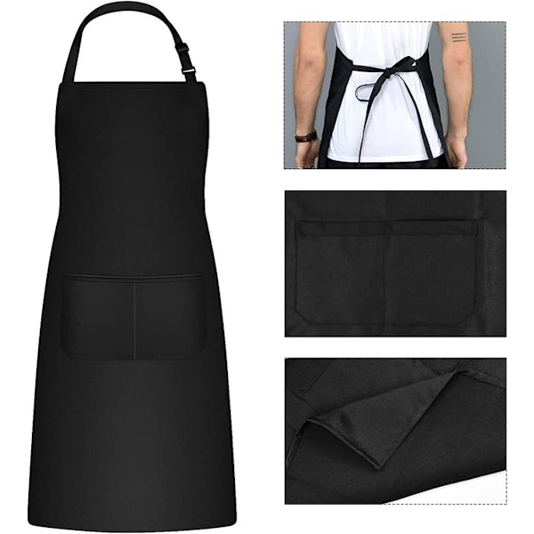 2 stycken - Förkläden - Köksförkläden - Kockförkläden - Grillförkläde - Trädgårdsförkläde - 70*80 cm