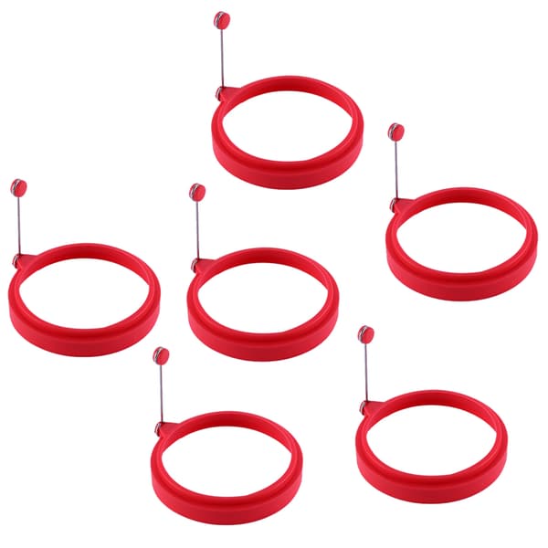 6 stk Silikon Eggeringer, Non-Stick Eggeringer, Eggkoking