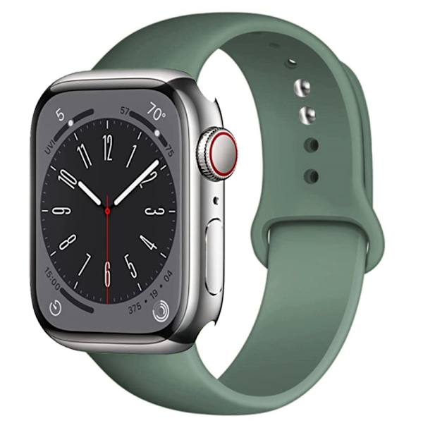 Silikonearmbånd Holdbart Apple Watch 38mm/40mm/41mm Mørkegrå Mörkgrå m