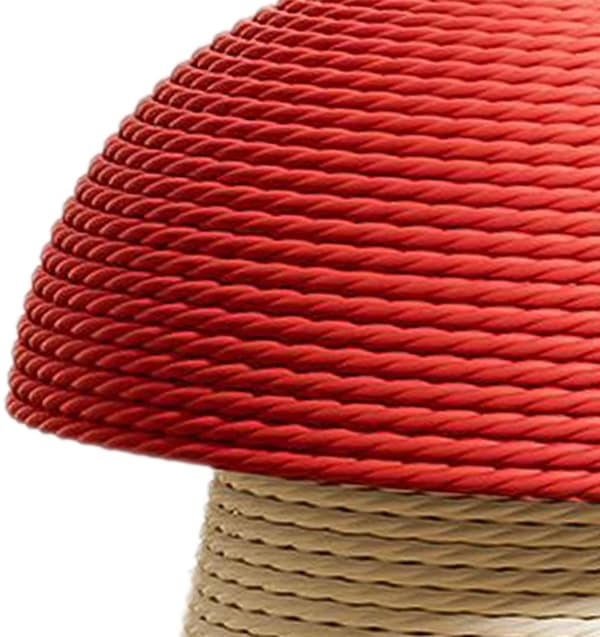 Katteklorestativ, soppformet sisal-innpakket klatreleke med vektet base, for små katter, innendørs bruk, 18 x 18 cm