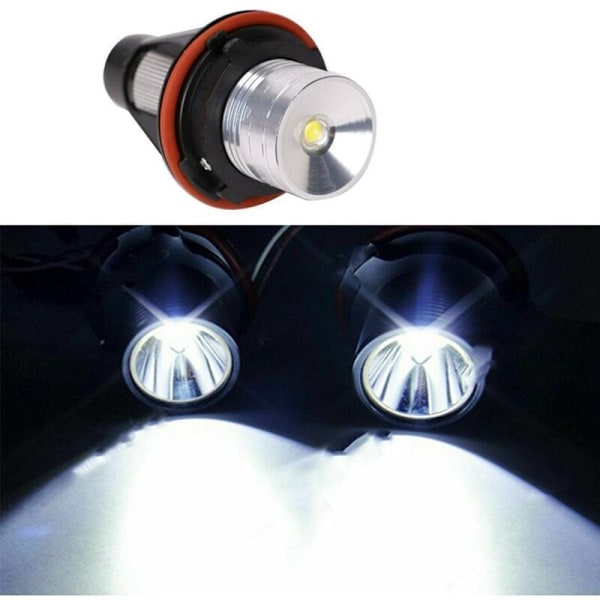 1 par 6500K hvite LED Angel Eye Marker Halo-lamper for E39 E53 E60 E63 E64 E66 E87 5 6 7 X3 X5
