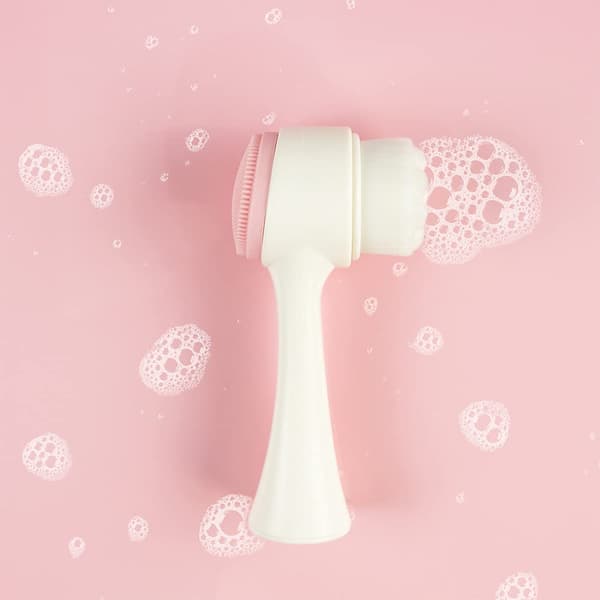Buff and Cleanse Brush, Dobbeltsidet ansigtsrensebørste, Blød silikonebørste_jarx