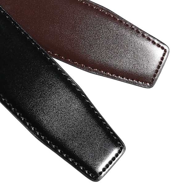 Svart bälte - Herrbälte Läder Jeans Justerbart Herr Läderbälte