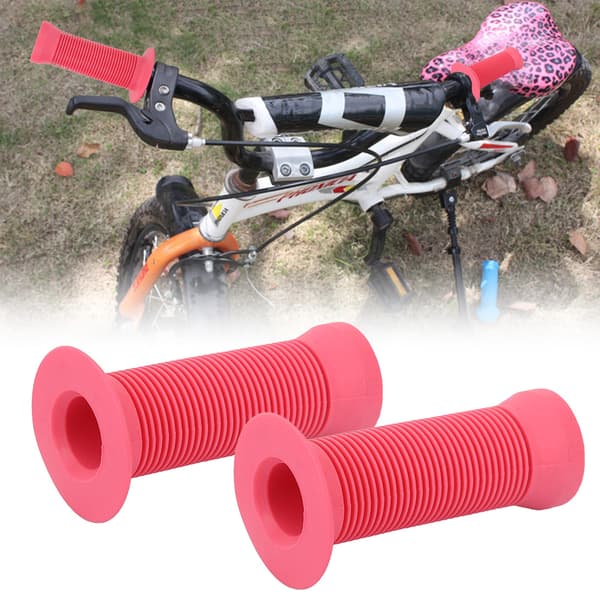 Barnstyre Cykel sparkcykel Halkfritt handtag Cykelstyre (rosa)