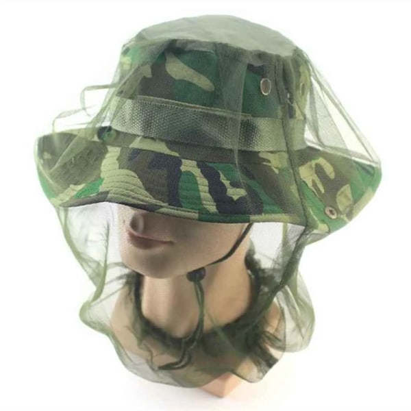 1 kpl/2 kpl/5 kpl Ulkoilmakalastuslippis Midge Mosquito Insect Hat Kalastuslippis Bug Mesh Head Net Kasvojen suojain Matkailu Leirintälippis Hatut 5PCS