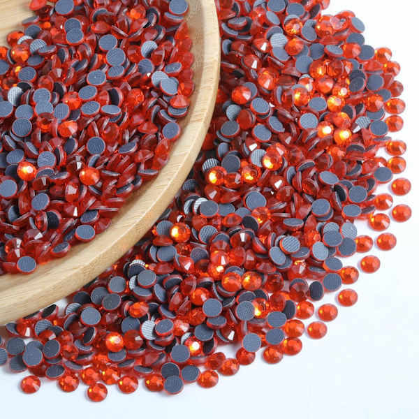 8000 stk Orange Hotfix Rhinestones, SS6, 1,9-2,1 mm til Håndværk & Tøj Orange Orange SS6