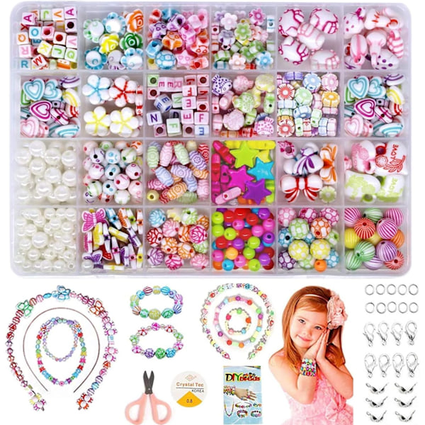 Perlesett, Barn DIY Perler Smykkefremstilling Halskjede
