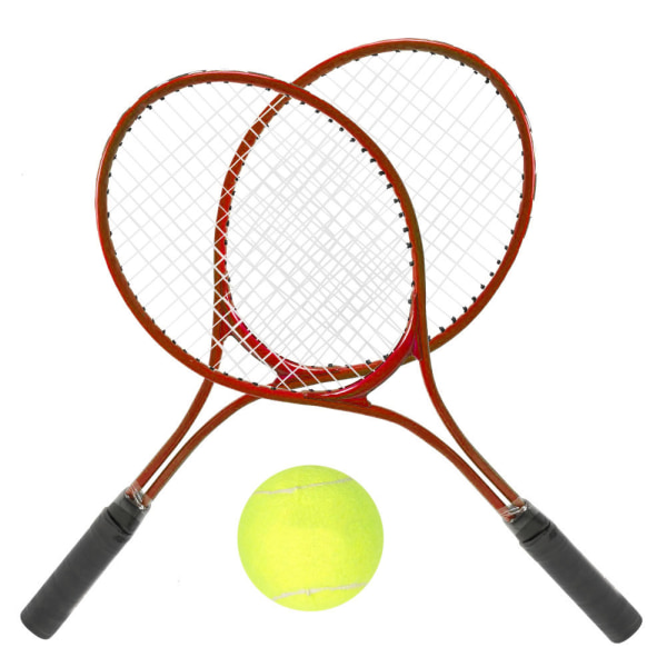 Tennisracketträning för barn Träningsrackettillbehör med boll och bärväska (röd)