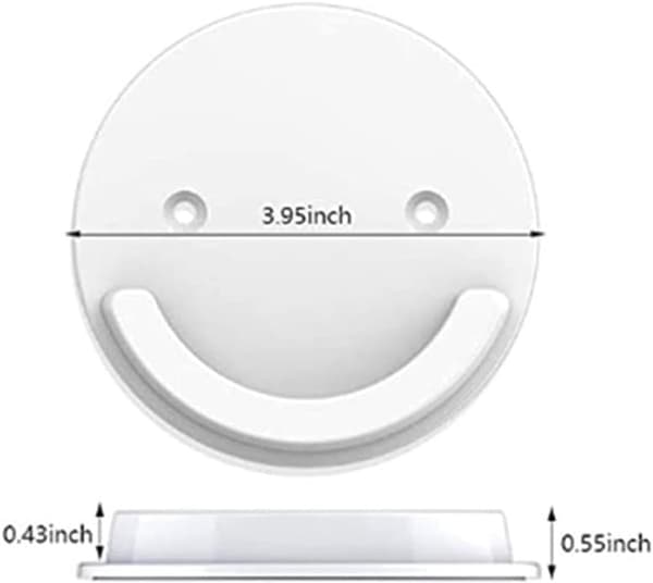 Självhäftande duschdraperistångshållare - ingen borrning - 2-pack - vit - Slitstarkt material