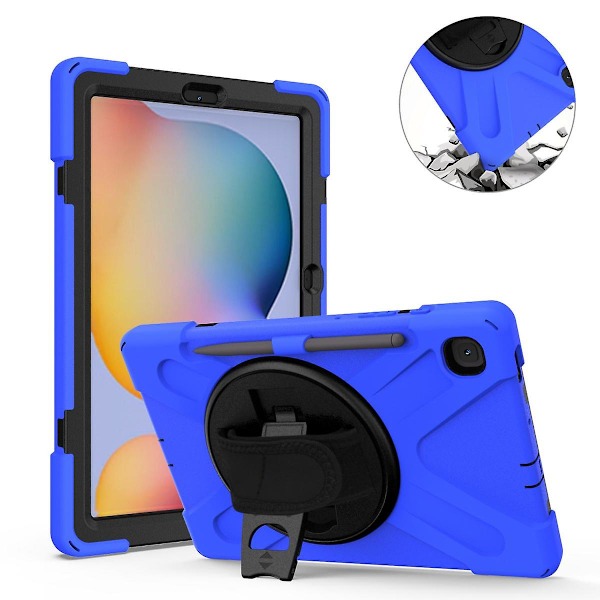 Fodral for Samsung Galaxy Tab S6 Lite 10.4 med pennholder, mykt og lett silikonfodral for Galaxy Tab S6 Lite 10.4 2020 Sm-p610/p615 Swivel Stativ