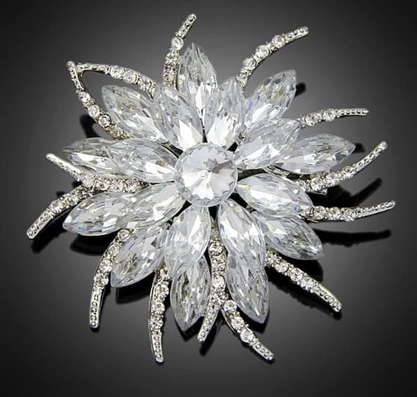 8-pack Servettringar, Glittrande Lotusblommor Strass Bordservett_jar