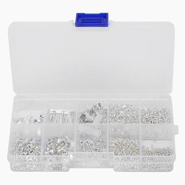Smycken Örhängen Tillverkningstillbehör DIY Hantverk Hummerlås Örhängen Krok Set Silver