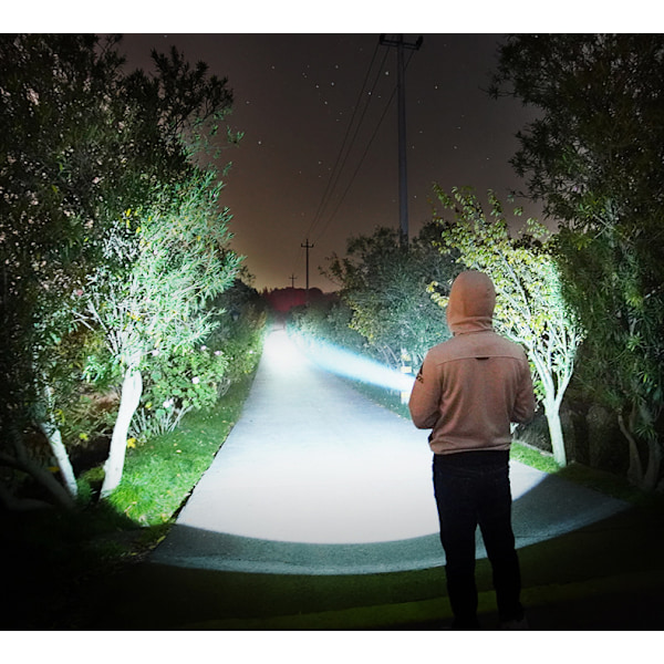 30.000-100.000 lumen Højtydende LED Vandafvisende Lommelygte Ultra Bright P70