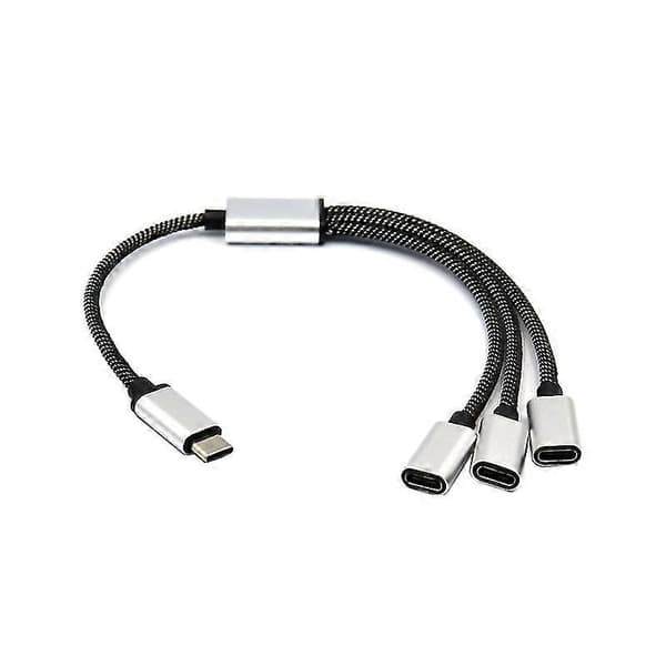 USB C Hann til 3 USB C Hunn Splitter for Type C Telefoner, Nettbrett, Bærbare Datamaskiner_jar