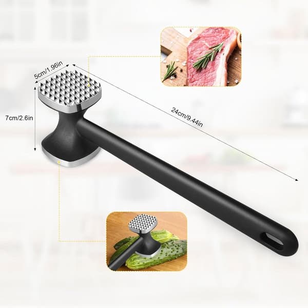 Dubbelsidig köttmörningsklubba - Hög kvalitet - Ergonomisk design - Heminredning