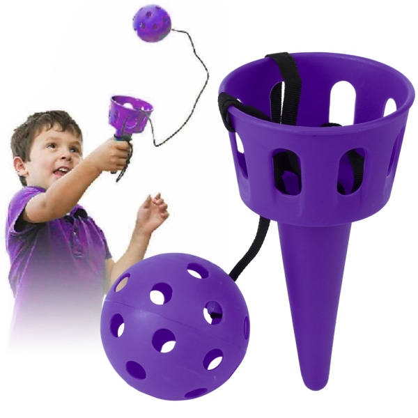 Scoop Toss Set Barn Koordination Träningsutrustning Sport Kasta och fånga boll Game Lila