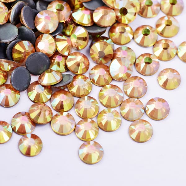 Hot-Fix Rhinestones, Mousserende Glas Flatback Ædelstene, 1.440 Stykker Til DIY Tøj, Sko Og Tilbehørsdekoration, SS16 3.8-4mm