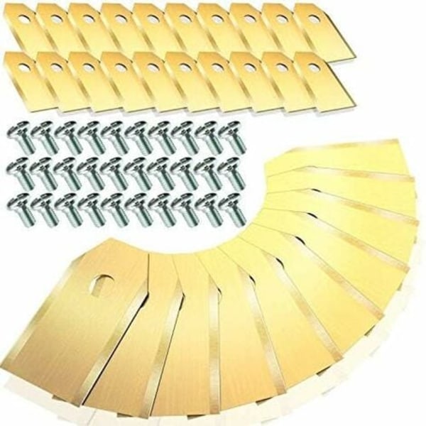 30 x Titanerstatningsblader for alle Husqvarna/Gardena/Yard Force/Automower Automowers, Heavy Duty (0,75 mm)