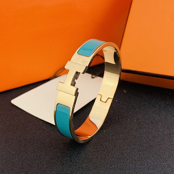 H-Armbånd, 18K Alfabetlås for Menn og Kvinner, Armbånd i Rustfritt Stål, Pararmbånd, Roségull og Lyseblå Rose Gold and Light Blue