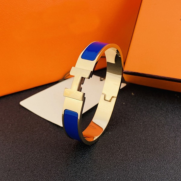 H-rannekoru, 18KH Aakkoslukko miehille ja naisille, ruostumattomasta teräksestä valmistettu rannekoru, parirannekoru, ruusukulta ja tummansininen Rose Gold and Dark Blue