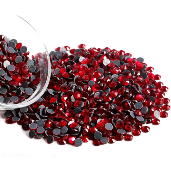 8000 stk Siam Røde Hotfix Rhinestones til Håndværk, SS6, 1,9-2,1 mm Siam Siam SS6