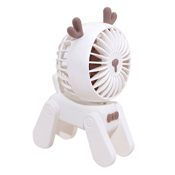 Mini tegnet kæledyrsventilator USB Elektrisk ventilator BEIGE HJORTHJORT Beige Beige deer-deer